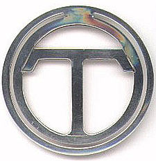 This bookmark is American made by Tiffany & Co., manufactured 1n 1919. Marked Tiffany & Co. Makers Sterling, it is circular in shape with the Tiffany "T" logo.