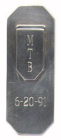 This is my most boring bookmark. It is American made by S Kirk & Son. It was made in 1991. Why I bought it, I don't know. It's marked S Kirk & Son Sterling.