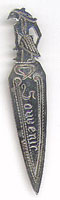 This bookmark is only marked Sterling. It is inscribed Souvenir on one side and someone's name on the other. I don't know where it's from or when it was made.