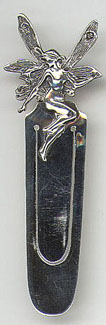 This bookmark is probably fairly recent. It's probably a copy of an older piece. The manufacturer and date is unknown. It is only marked 925. It looks like the figure of Tinker Bell.