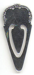 This bookmark looks almost exactly like an S Kirk piece (of which I have two) but it is not marked. It is only marked 925. It's probably a copy of the S Kirk piece from another manufacturer but the detail is not as good. Date is unknown.