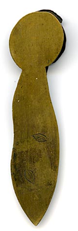 This bookmark is made in Japan between 1890 - 1910. It is made of brass and bronze with a figural snail as the top blade. It is also a clip where you can squeeze the shell part of the snail to raise the body to slip the page between.