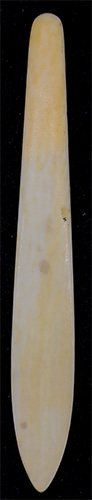 This bookmark was made in France by an unknown manufacturer. It is made of celluloid and has a picture of a woman in scarf holding an umbrella. The top says Wimereux, a northern France seaside town.