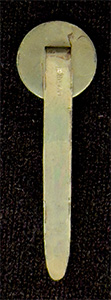 This bookmark was made in the US by an unknown manufacturer. The top is a a holly plant and says Merry Christmas. The blade says Bickelmann Schenectady.
