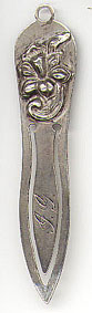 This bookmark was manufactured in the US. It is marked Sterling 925/1000. The manufacturer is unknown. The top has a relief flower in the victorian style which dates it between 1900 and 1920.