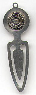 This bookmark is American made and only marked Sterling. It has Mount Vernon, VA around a building on the front. The date is unknown but probably from the 1960's - 1980's. It may be from a collection of bookmarks with the oldest cities in the US. It is similar to bookmark number 67 in group 4 of my collection.
