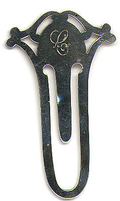This bookmark is made in the US by Webster Company probably sometime in the 1930's. It is marked Sterling with the manufacturers mark.