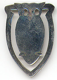 This bookmark was made in Mexico between 1930 - 1940. It is marked with the National hallmark for Mexico and Sterling 0.925. The rest of the mark is too warn to see. It is in the shape of an owl.