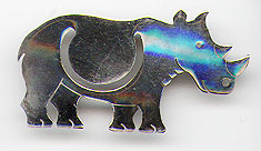 This bookmark was made in an unknown country. It is a figural of a Rhinoceros and is marked S Z and SIL possibly for silver. The date is unknown.