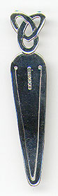 This bookmark was made in London, England by Ly & Co. in 1987 and is marked as such. It is a figural of a Celtic Liberty Heart. 