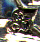 This bookmark is English made. The manufacturer's hallmark is MCH inside a club figure (like the suit of cards). The date letter is a V indicating 1995. It is an egg shape in the image of Humpty Dumpty.