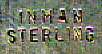 This bookmark is American made by the Inman Company. It is marked Inman Sterling. The date of manufacture is unknown.