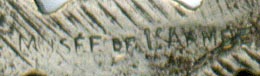 This bookmark was made in France as a souvenir of the Musee de L'Armee. It is silver plated brass, abalone and mother-of-pearl. The top has a bust of Napoleon surrounded by a wreath. Underneath there is an eagle. The Musee de L'Armee, located at the Invalides in Paris, France was originally built as a hotel for disabled soldiers (Invalides) by Louis XIV and now houses the Tomb of Napoleon 1st and the museum of the Army of France.