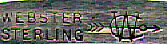 This bookmark was manufactured in the US by Webster. It is marked with the Webster hallmark , Webster and Sterling. The top is a picture of a man with rectangular glasses. The date is 1900 - 1920.