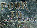 This bookmark was made in the US by J. F. Fradley & Co., a small New York silver manufacturer in business from 1870 - 1936. It is in the shape of a man sweeping a broom. It is marked Sterling 1863 and 37. Also inscribed on the back is 'Poor Jo'". Date is 1890 - 1936."