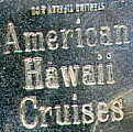This bookmark was made in the US by Tiffany & Co. for American Hawaiian Cruises. It is marked Sterling Tiffany & Co. and is engraved American Hawaiian Cruises. It is in the shape of a scallop shell. The date is 1990 - 1998.