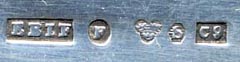  This bookmark was made in Sweden. It is marked with the Swedish hallmarks and C9, the date mark, EBIF the manufacturers mark and F which is a city mark for Falk&ouml;ping. The top has a picture of an owl. The date is 1953.   