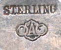  This bookmark was made in the US by the Alvin Corporation in 1896. It is marked with an older Alvin hallmark and the word sterling. Also on the back is inscribed "Edna '96". The top has the word "Easter" and has a picture of flowers and a chick hatching out of an Easter egg.   