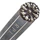 This bookmark is American made by The Napier Company. It is marked Napier Sterling. The top of the bookmark is in the shape of a flower. The date is somewhere after 1922.