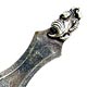 This bookmark is Danish by Hugo Grün. It is marked H.Gr. 830 S on the back. It has a detailed feather on the top. Date is probably 1918 - 1937.