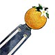 This bookmark was made in the US by F.A. Hermann Co. It is hallmarked sterling on the back. The top is an enamel orange with green leaves and a white orange blossom flower. The date is 1900 - 1910.