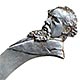 This is more of a letter opener than a bookmark but can be used as both. It was made in the US by an unknown manufacturer and is marked only sterling. The top is a highly detailed bust of Charles Dickens.