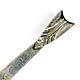This bookmark was made in Canada or France. It is inscribed Ste Anne de Beaupré commemorating the famous Saint from Canada. The top has a leaf design.