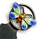 This bookmark was made in Birmingham England by Adie and Lovekin. It has the date mark of g for 1906. The top is a beautiful enamel butterfly.