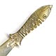 his bookmark was made in France. It is made of mother-of-pearl and has a hand carved figural fish at the top. The date is 1880 - 1900.