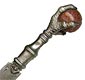 This bookmark is not silver but of some unknown metal. It has a starstone sphere held by four claws. It is an art nouveau piece made between 1900 - 1920 probably in the United States.