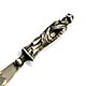 This bookmark was made in Birmingham England. It has the hallmarks for 1897 and a manufacturer of B&F. The top is a highly detailed relief bearded man in long robes.