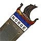 This bookmark is made in Norway. It has 925S and a hallmark on the front blade. The top is of a Norse ship done in enamel and the word NORGE underneath it. The date is unknown.