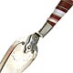 This bookmark was made in either England or Scotland. It is unmarked and is probably not silver. It has an agate handle and is shaped like a trowel. Date is unknown.