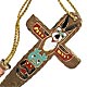 This bookmark was American made. It is made of copper and has an enamel painted Indian totem pole. It was probably a souvenir of the Pomona, California Fair sometime in the 1940's.