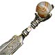 This bookmark is silver plate over brass. It has an agate sphere held by four claws of a grouse. It is a piece made between 1900 - 1920 in Scotland and was a souvenir inticating the start of the grouse hunting season.