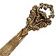 This bookmark was made in France by an unknown manufacturer. It is made of bronze d'ore and is unmarked. The top is a 3D floral pattern. The date is probably 1910 - 1920.