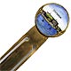 This bookmark is made in Sweden. It is an enamel picture of Stockholm on brass. These are usually found on collector spoons. The date is unknown.