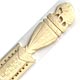 This bookmark is made of ivory sometime between 1920 - 1940. The top is a hand carved elephant and the blades are carved as well.