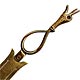 This bookmark was made in England or Scotland circa 1900. The top is in the shape of a serpent with it's mouth open and it's tongue sticking out. The eyes are made of real rubies and the rest is brass.