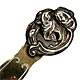 This bookmark was made in the US by an unknown manufacturer. It is marked Sterling front indicating that only the top front part is silver. It is an art nouveau piece made circa 1900.