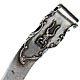 This bookmark was made in the US by an unknown manufacturer. It is only marked Sterling and is the exact same shape as bookmarks 133 and 241. This one has a frog on the top blade. The date is 1900 - 1910.