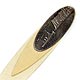 This bookmark was made in Norway of celluloid and silver. The top blade has a silver oval with a picture of a  Nordland boat (or Norwegian: Nordlandsbåt). This is a type of fishing boat that has been used for centuries in northern counties of Nordland, Troms and Finmark of Norway and derives its name from Nordland county where it has a long history. It is sailing with birds flying, some clouds and sun rays. It is marked 830S NH. NH stands for Norsk Mønster (Norwegian pattern). The blades are ivory colored celluloid.