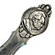 This bookmark was made in Norway. It is unmarked and I believe it is silver plate. The top is the head of man which is surrounded by the words "Bjornstjerne Bjornson". The middle blade is scribed Norge. The date is 1920 - 1930.