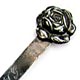 This bookmark was made in the US by Unger Brothers between 1904 and 1914. It is marked with the interlaced U and B hallmark and Sterling 925 Fine. The top is a rose which is the January flower from a set of 12. 