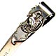 This bookmark was made in the US by an unknown manufacturer. It is marked only Sterling and is identical to bookmarks 133, 241 and 290 except for the design on the top blade. In this case, the design is of a bird. The date is 1900 - 1910.