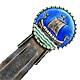 This bookmark was made in Norway. It is marked with a hallmark, 925S and the letter N enclosed in a square. The top is a Norse ship with enameled sky and sea. Date is unknown.