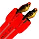 This bookmark was made in the US by an unknown manufacturer as a souvenir for Atlantic City. It is made of celluloid and has two parrots on the top. The date is 1920 - 1940.