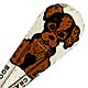 This bookmark was made in the US for Cracker Jack. It is one of four bookmarks in a series showing different dogs. This one is a picture of a puppy. It is made of tin and was manufactured in the 1940's.  
