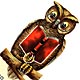 This bookmark was made in the US by Whitehead & Hoag of Newark, NJ. It is a celluloid advertising bookmark for Jap-A-Lac varnish and stain. The top is an owl with reading glasses reading a book. The date is 1900 - 1910.