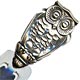 This bookmark was made in the US by the Gorham Corporation. It is marked Gorham Sterling 401. It is a figural owl on top. The date is 1960 - 1970.  